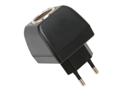 Adaptador de corriente para coche de CA a 12 V CC con indicador LED y enchufe para encendedor de cigarrillos, dorado