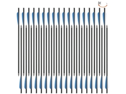 Flechas de carbono, material de carbono mixto, punta de flecha extraíble, 36 piezas, 20 pulgadas, azul OEM