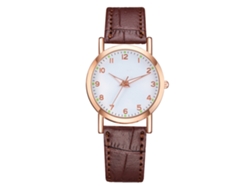 Reloj De Pulsera Unisex Clásico De Moda Con Diamantes, De Cuarzo, Informal, Regalo, Color Marrón.