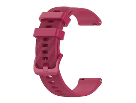 Correa para Garmin Forerunner 645 Music 20 mm Correa de reloj de silicona a rayas de fibra de carbono color burdeos VENISYMLIS