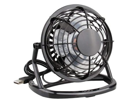 Ventilador de escritorio USB Ventilador de escritorio de flujo de aire fuerte Mini ventilador personal Ventilador portátil para negro BISBISOUS