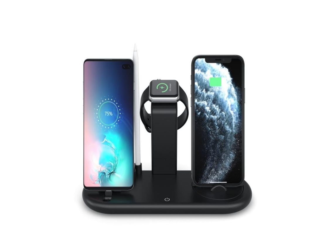 Cargador 7 en 1 para iWatch, iPhone, AirPods, estación de acoplamiento inalámbrica, iPen, negro Chaberlu