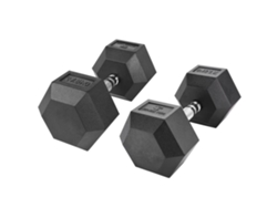 Mancuernas hexagonales 27,5kg Fitness Tech Set 2 Unidades