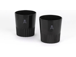 Juego De 2 Vasos De Cristal Para Whisky SCALPERS (345Ml - Negro - Vidrio)