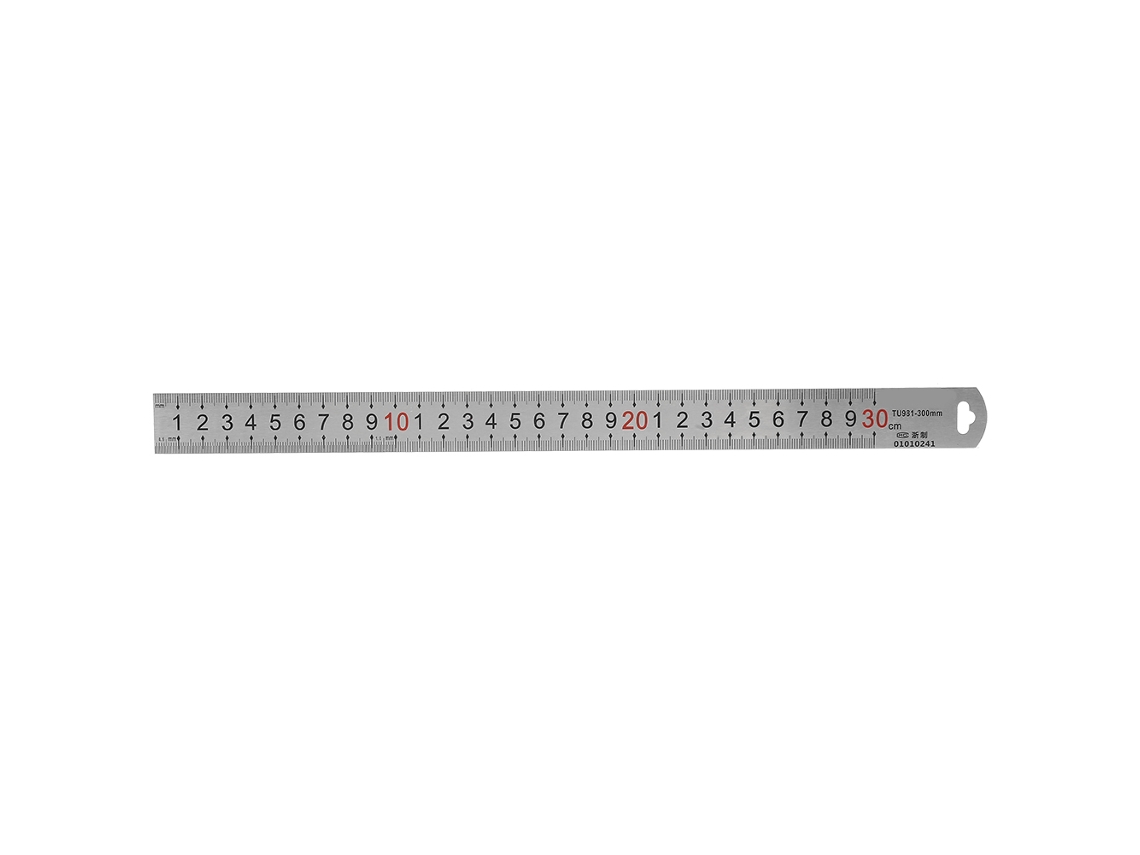 Regla De Acero Inoxidable De 300 Mm Con Marcas Métricas Para Estudiantes Y Uso De Oficina.