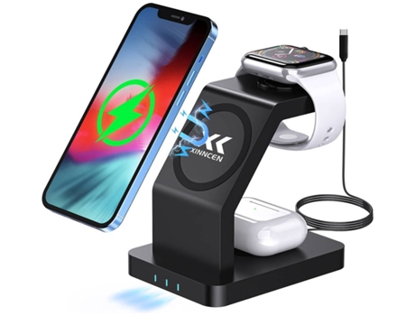 Estación de Carga Sem Rápido para iPhone 12 Pro Max/12 Pro YIZHOOD Negro