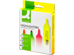 Marcador Fluorescente Q-CONNECT Sortido -Bolsa de 4 Marcadores