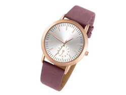 Reloj De Pulsera Unisex Unisex De Cuarzo Informal Con Correa De Pu Morada.