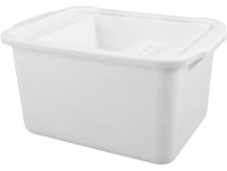 Caja Blanca Colgante Para Limpiar Pizarras Con Sistema De Drenaje Y Contenedor De Accesorios.