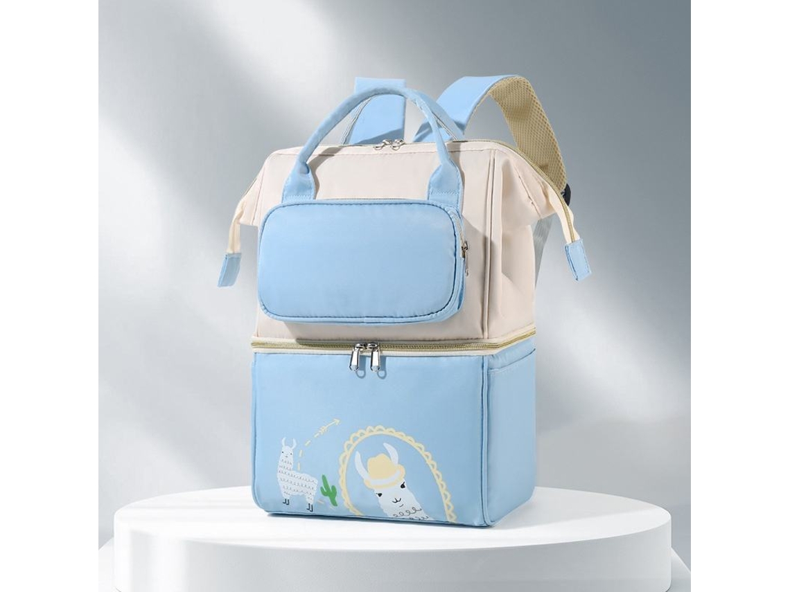 Mochila grande 2 en 1 con capacidad de 18 litros y bolsa térmica para botellas, con capacidad para 6 botellas de 270 ml (azul) Eifson