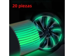 Pegatinas reflectantes para neumáticos de bicicleta, tiras de advertencia de seguridad nocturna, calcomanías para bujes de rueda de motocicleta, Vayotoy (20/40 unidades)