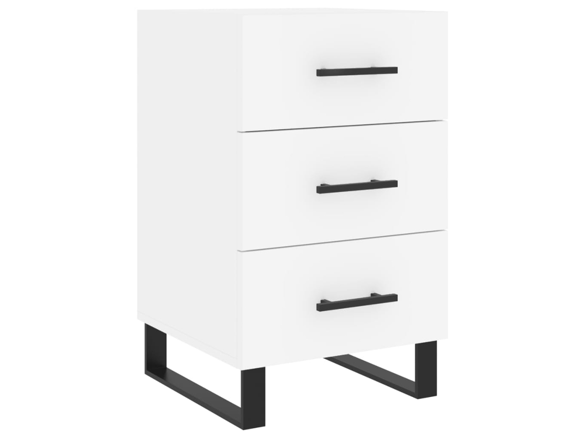 Maison Exclusive - Mesita De Noche Madera De Ingeniería Blanco 40x40x66 Cm