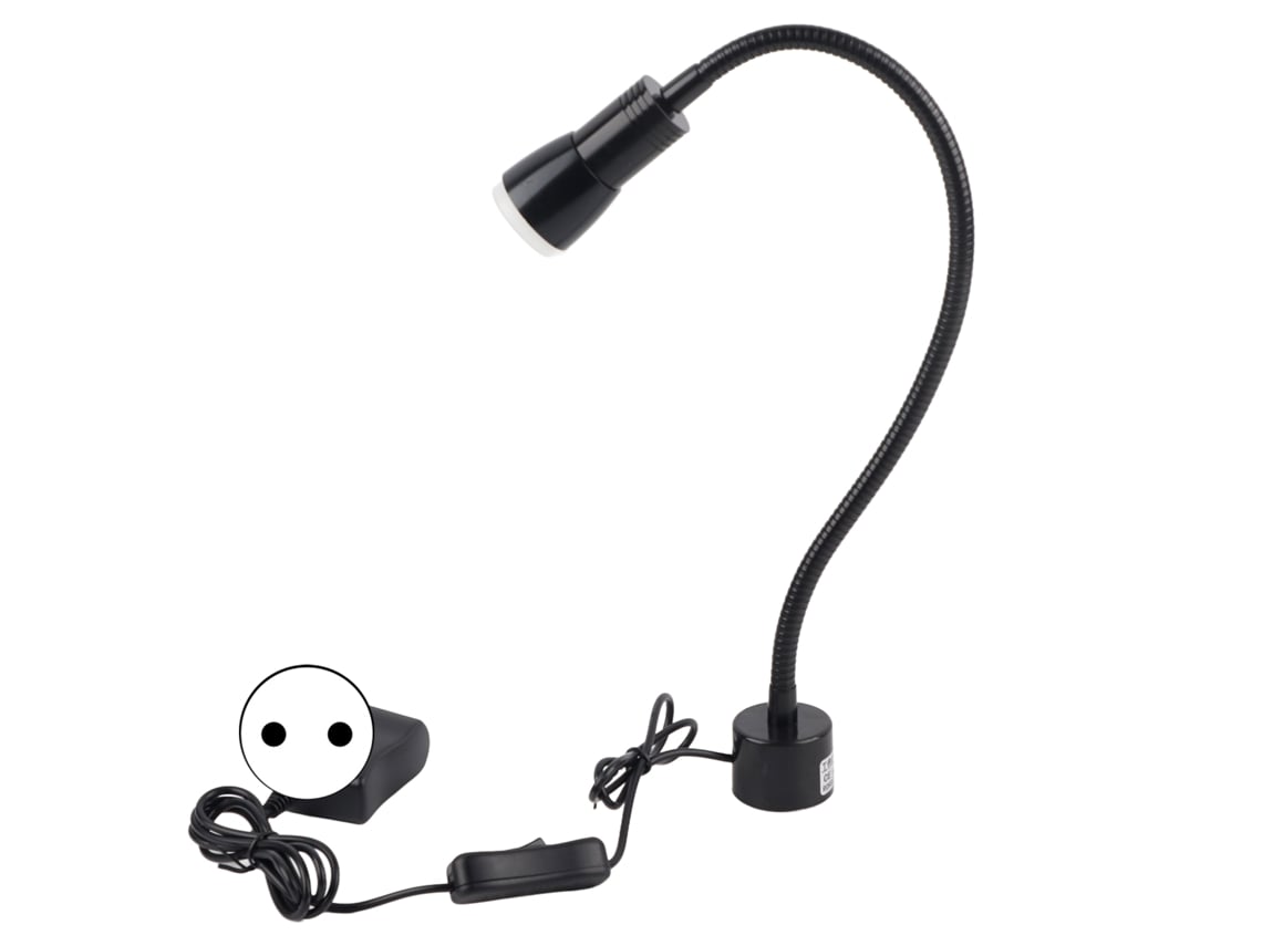 Bj-luz Led Para Máquina De Costura Flexível Com Base Magnética Gooseneck 5w 110-220v Plug Eu