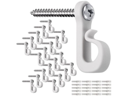 20 Ganchos Q Para Luces Navideñas, Ganchos Con Tornillos Phillips Para Decoración De Interiores Y Exteriores.