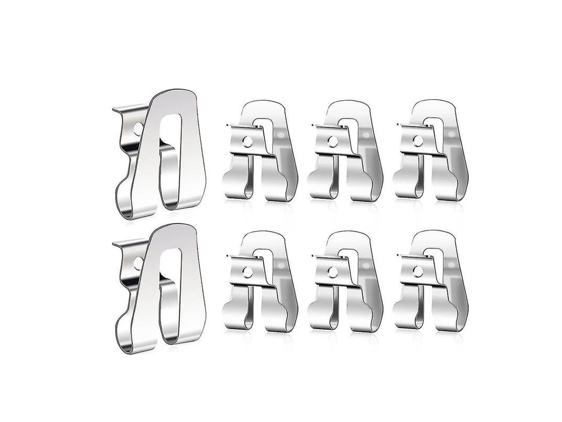 8 Clips Para Cinturón Ryobi Ridgid 18v, Gancho De Cinturón Con Tornillo, Acero Inoxidable 304, Plata Plata