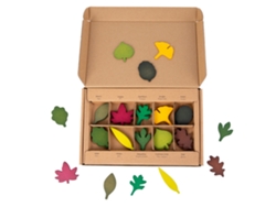 Rompecabezas De Madera Con Forma De Hoja Para Niños, Juguete Educativo, Clasificador.