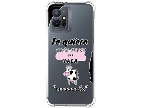 Carcasa para Vivo Y55 5G TUMUNDOSMARTPHONE Dibujos Antigolpes Vaca Multicolor
