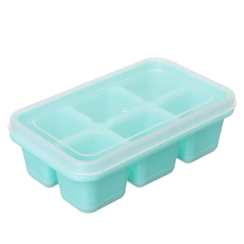 (Verde claro) 1 bandeja de silicona para cubitos de hielo con 6 cavidades, para hacer bolas de hielo.