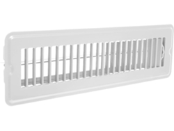 Rejilla de ventilación de suelo metálica con válvula ajustable, 2 x 12 pulgadas, blanca, duradera Gokoco
