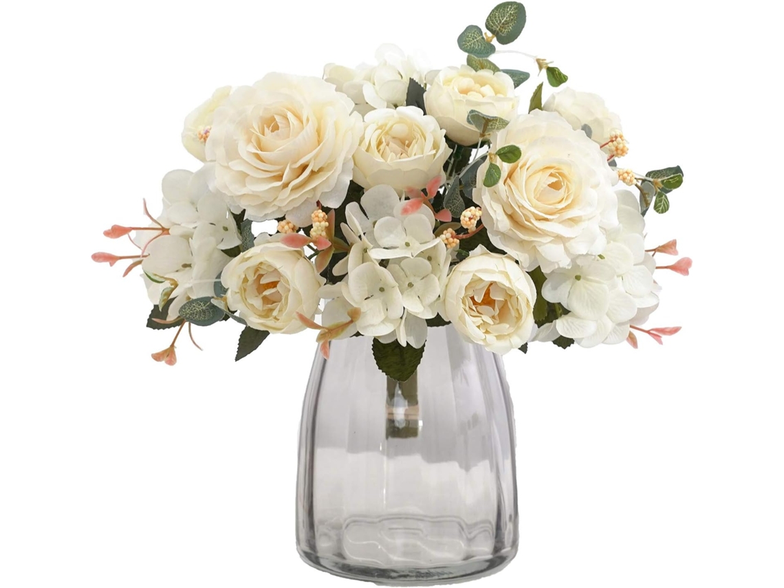 2 paquetes de flores artificiales falsas, arreglos florales realistas para decoración de bodas y centros de mesa Jeiibrzui