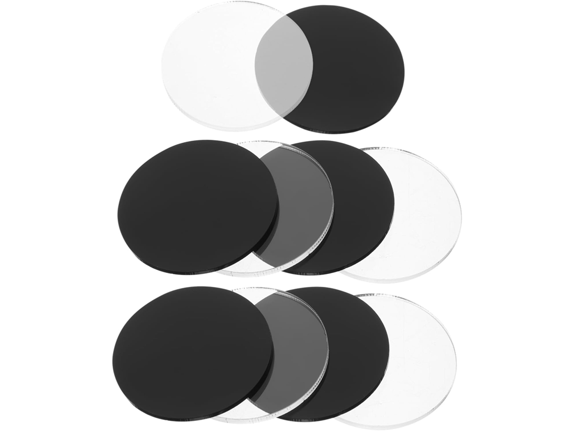 Juego De 10 Bases Circulares Acrílicas Para Minimuñecas, Kit De Modelos De Discos.