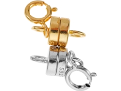Cierres Magnéticos En Plata S925, Juego De 2 Pares, Cadenas De Extensión Ajustables En Platino Blanco Y