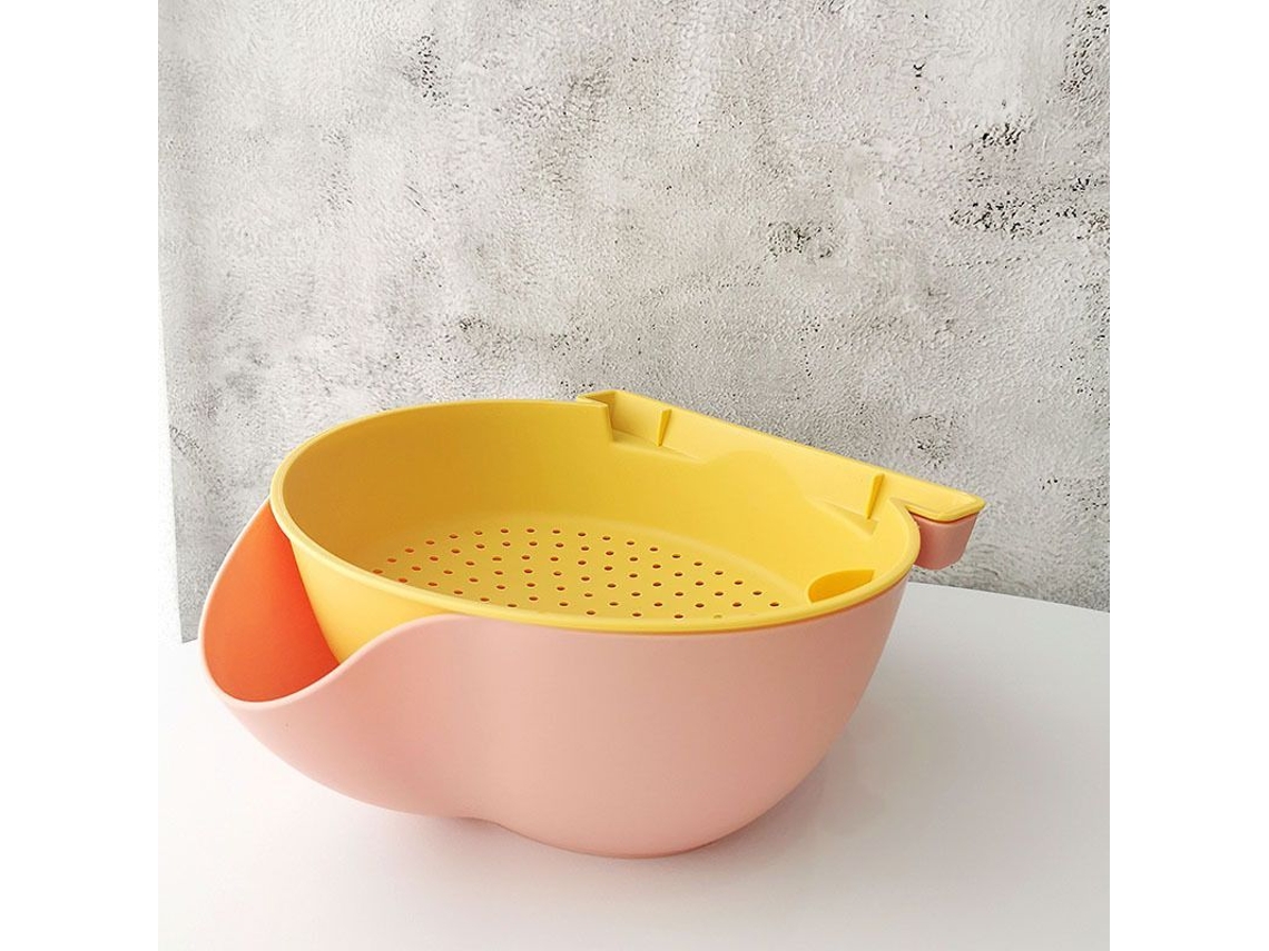 Caja Multifuncional Rosa Para Guardar Aperitivos, Con Dos Compartimentos Y Un Espacio Para El Teléfono Móvil.