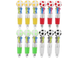 Juego De 12 Bolígrafos Deportivos Retráctiles 4 En 1 En Diferentes Colores - Bolígrafos De Regalo