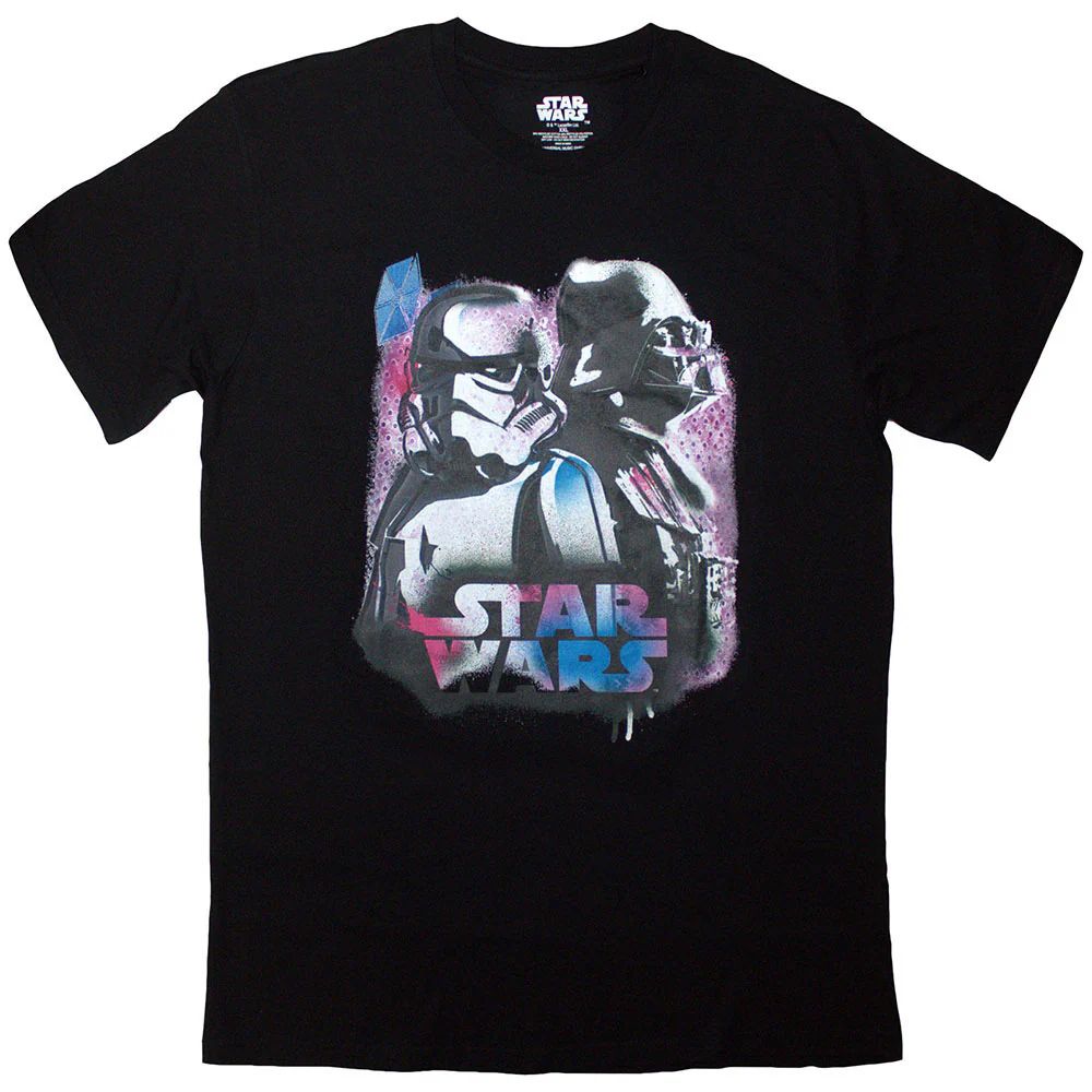 Rockinstone Unisex Star Wars Vader & Trooper Neon Camiseta Classic-xxxl