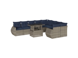 Maison Exclusive - Conjunto De Sofá De Jardín De 10 Piezas Con Cojines, Poliratán Gris