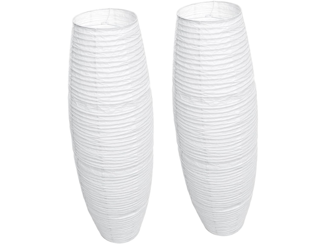 Juego De 2 Bombillas De Papel Blancas Para Sala De Estar
