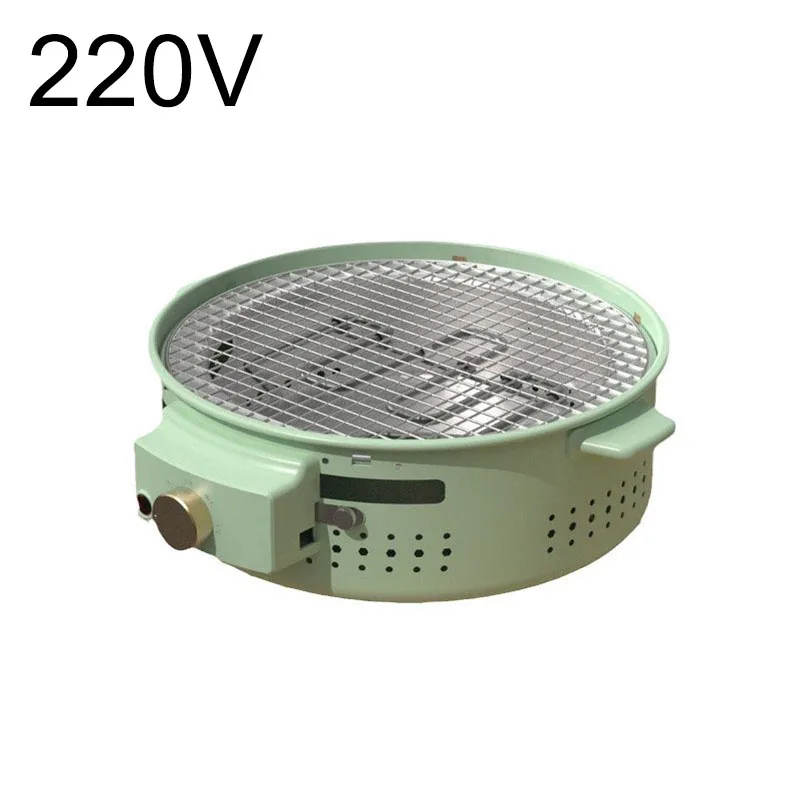Parrilla multifuncional de doble función (verde claro), parrilla sin humo, hornillo de té, parrilla para exteriores.