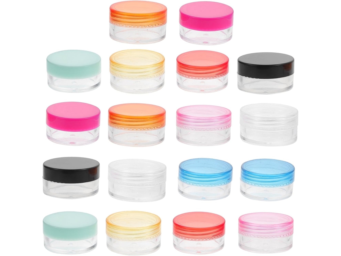 100 Potes De Amostra De Creme Facial Em Pp, 5g, Com Tampa À Prova De Vazamentos.