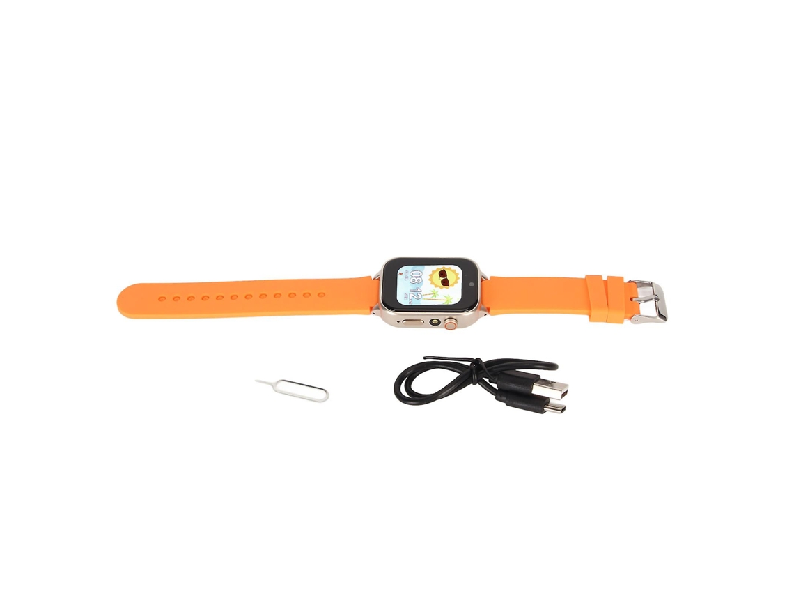 Reloj inteligente para niños con cámara dual y múltiples funciones, pantalla HD, para niños de 4 a 12 años, naranja Ly Ebike