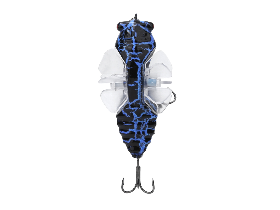 Danu26-artificial Lure De Pesca Biónica Forma Cigarra Con Hélice Giro Y Anzuelo Triplo 7.5cm Y238-9