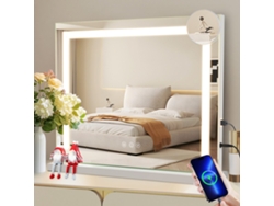 Lámpara de espejo rectangular blanca Nettlife