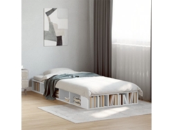 Estructura De Cama Madera De Ingeniería Blanca 75x190 Cm
