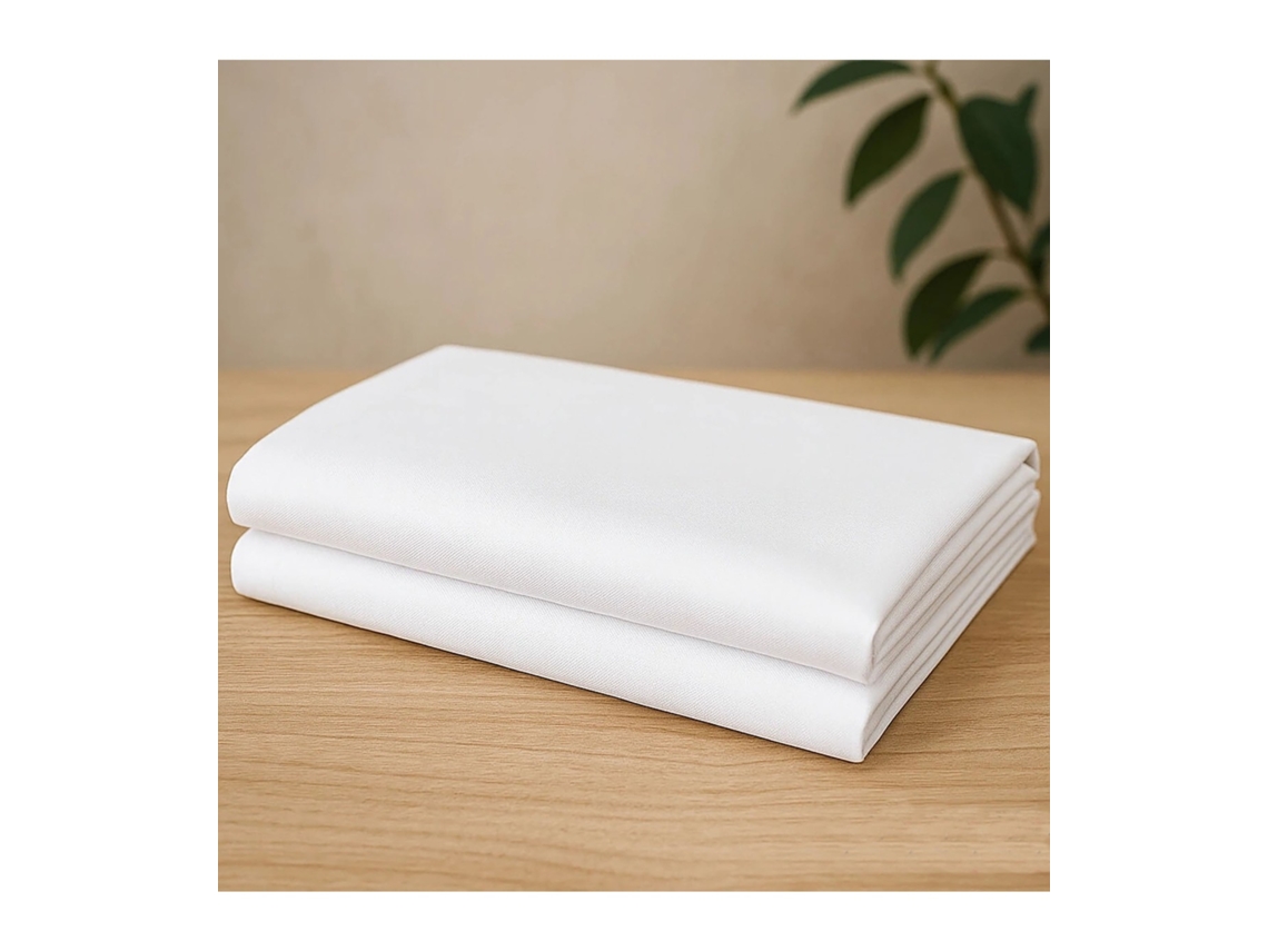 Sábana Encimera Hotel Algodón Poli 144h | 1 Ud. Cama 80/90 Cm (160x275 Cm) Blanco