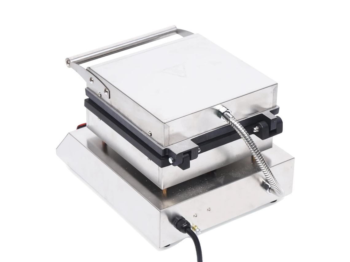 Máquina para hacer wafles comercial, alta eficiencia, gran capacidad, color plata OEM