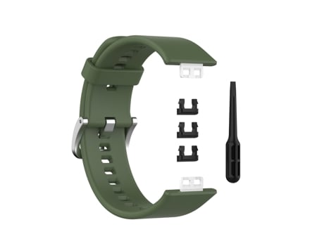 Correa de reloj inteligente para Huawei Watch Fit nueva correa de silicona de color sólido (verde oscuro)