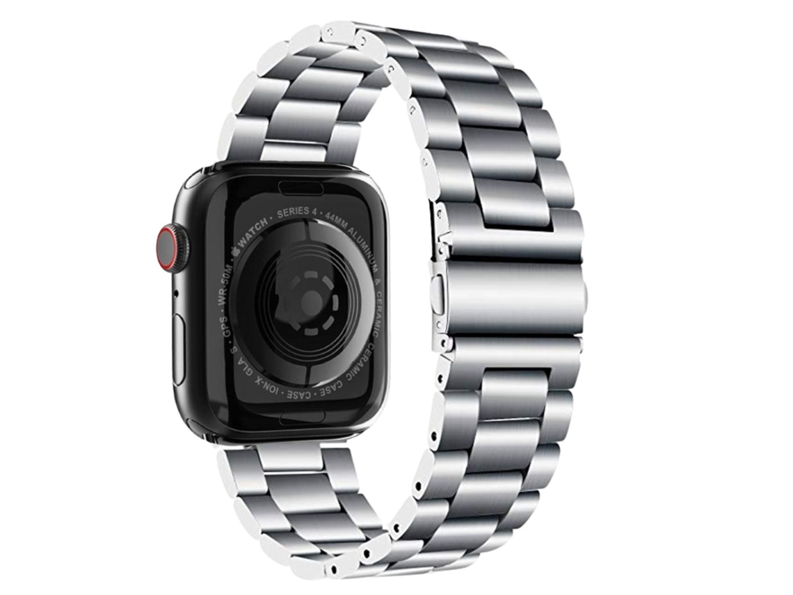 Bracelete Aço Ajustável para Apple Watch Series SE 44mm Silver  GERTIZ 