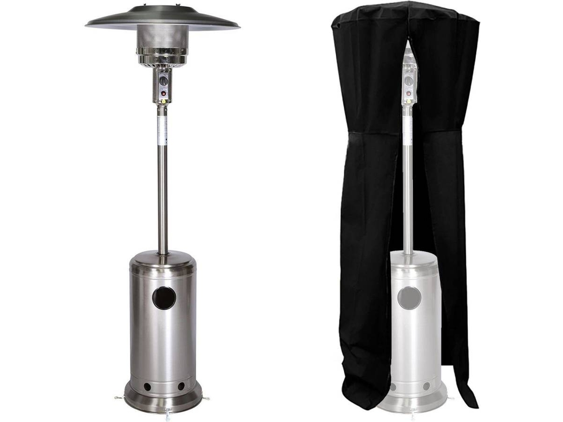 Estufa de Gas Oslo Para Exterior HAPPY GARDEN Acero Inox con Funda
