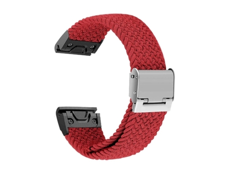 Pulsera Trenzada Flexible Pulsera para Garmin Fenix 7 Solar Edition Rojo VEANXIN