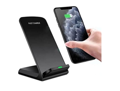 Cargador Acoplamiento Inalámbrico Teléfono Móvil Escritorio Carga Rápida para Samsung BISBISOUS Negro