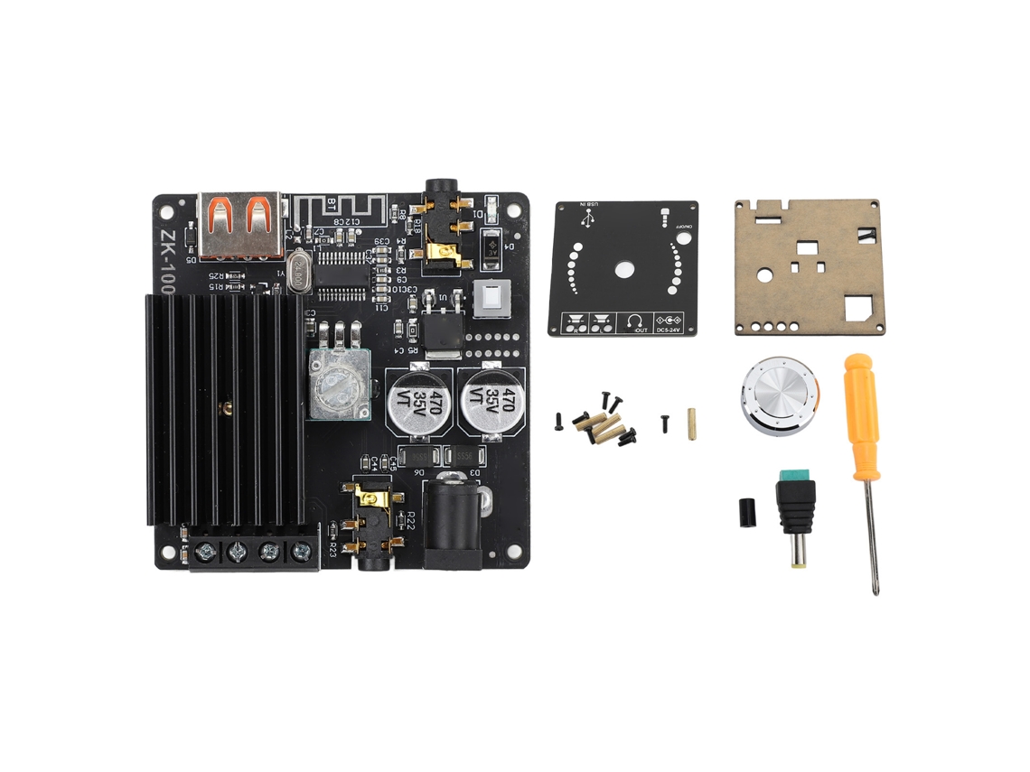 Módulo Amplificador Digital Estéreo De 2 Canales Zk 1002m Bt 5.0, Dc5-24v, 20-200w, 4-8ω