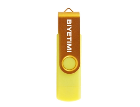 Pen USB SLOWMOOSE Alta Velocidad Personalizable Disco U para Smartphone (Amarillo - 128GB)