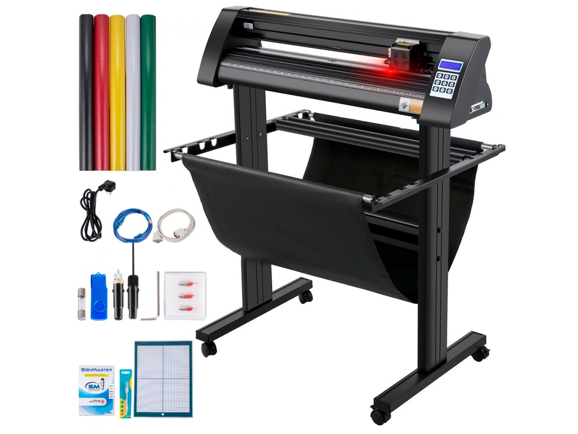 Plotter de corte láser, máquina de corte de vinilo de 870 mm, software Signmaster y Tekmaquinas Precision