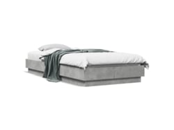 Maison Exclusive - Estructura De Cama Madera De Ingeniería Gris Hormigón 90x200cm