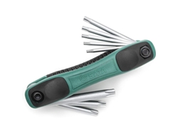 Juego De 8 Llaves Torx Plegables T9-t40 Con Acero Endurecido Y Agarre Cómodo.