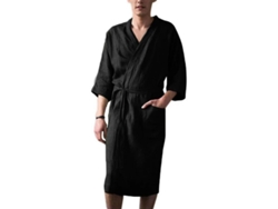 Traje De Baño/camisón De Manga Tres Cuartos De Algodón Y Lino Para Hombre Chm